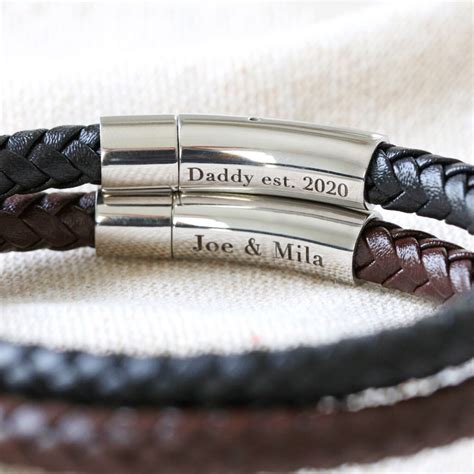 etsy leather bracelet mens